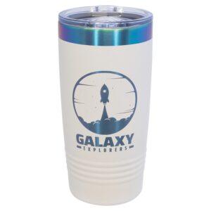 Personalized Polar Camel Tumbler with Slider Lid - 20 oz., White / Prism