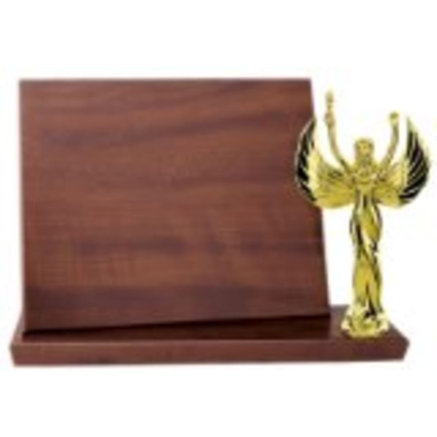 Standup Plaques, Slide-In Frame Plaques and Post Set Bases - 10" x 8" Value Cherry Finish Standup Plaque