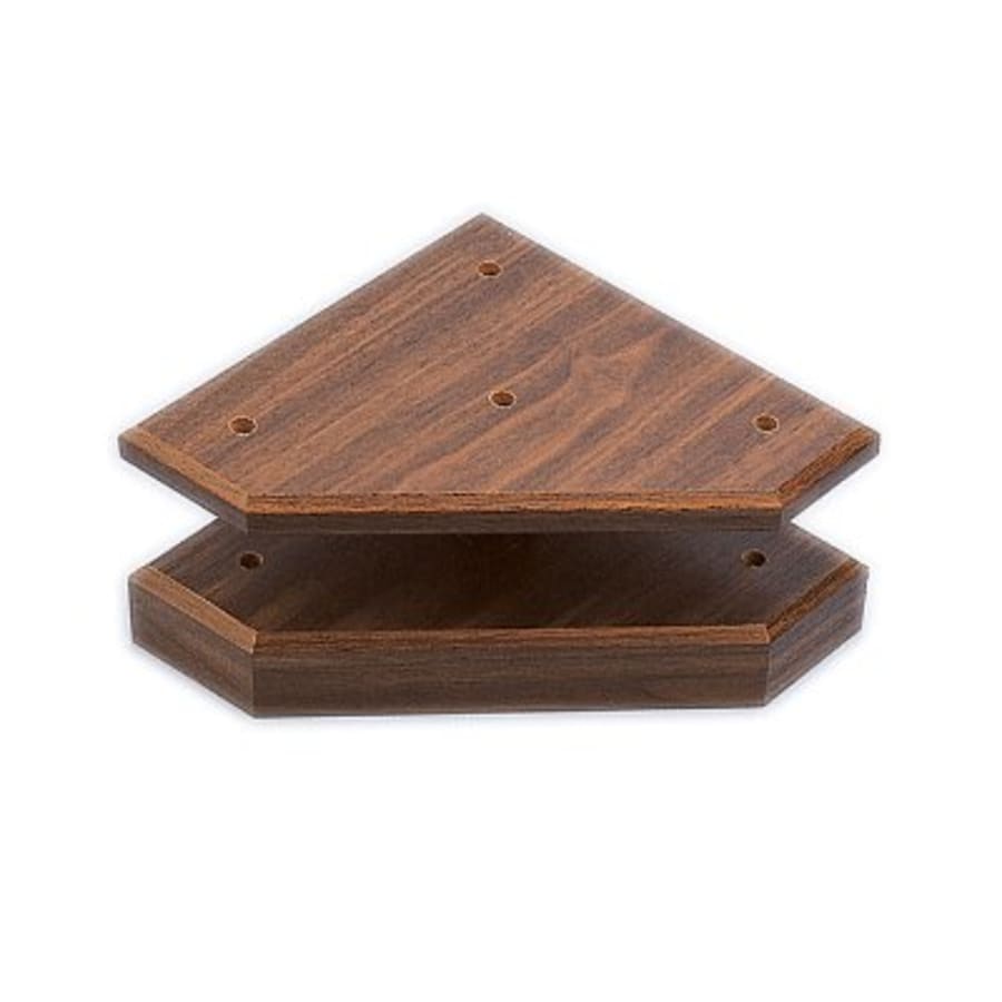 Standup Plaques, Slide-In Frame Plaques and Post Set Bases - 12 1/2" x 12 1/2" x 1 1/2" Cherry Finish 3-Post Set