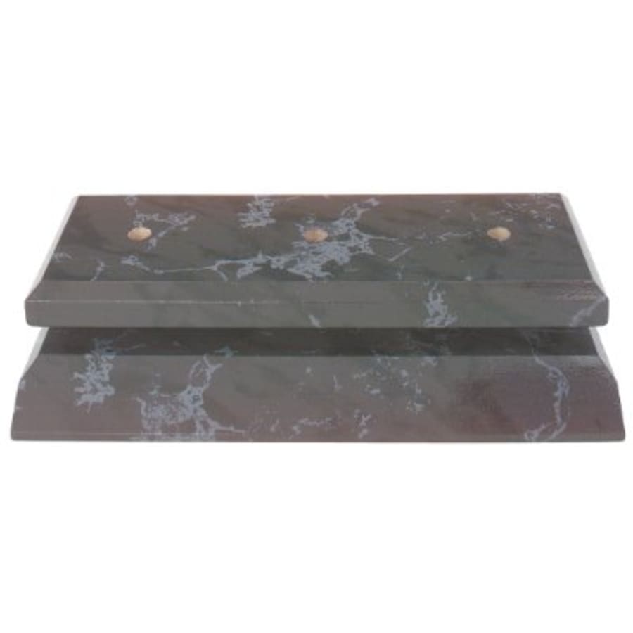 Standup Plaques, Slide-In Frame Plaques and Post Set Bases - 3 3/4" x 8 1/4" x 3/4" Black Marble Finish Slant Front 2-Post Set