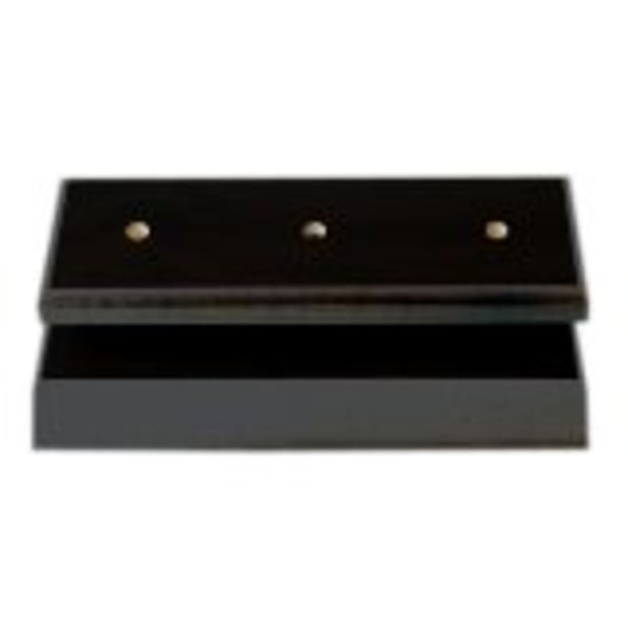 Standup Plaques, Slide-In Frame Plaques and Post Set Bases - 3 3/4" x 8 1/4" x 3/4" Value Matte Black Finish Slant Front 2-Post Set