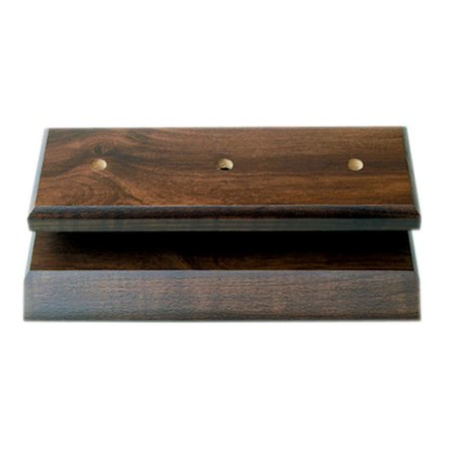 Standup Plaques, Slide-In Frame Plaques and Post Set Bases - 3 3/4" x 8 1/4" x 3/4" Value Cherry Finish Slant Front 2-Post Set