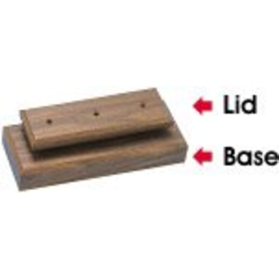 Standup Plaques, Slide-In Frame Plaques and Post Set Bases - 3" x 7 1/2" x 1 1/2" Walnut Finish Base & Lid Set
