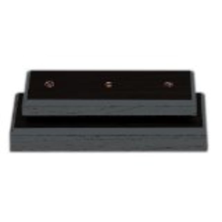 Standup Plaques, Slide-In Frame Plaques and Post Set Bases - 3" x 8" x 1" Value Matte Black Finish Economy 2-Post Set
