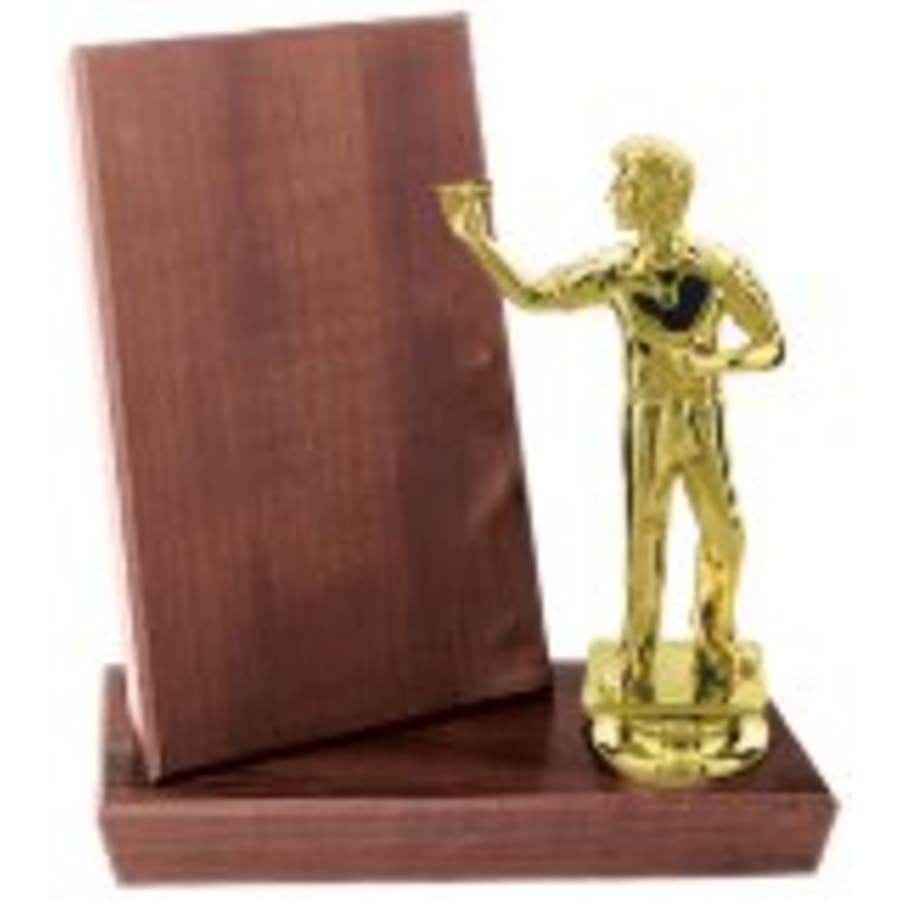 Standup Plaques, Slide-In Frame Plaques and Post Set Bases - 4" x 6" Value Cherry Finish Standup Plaque