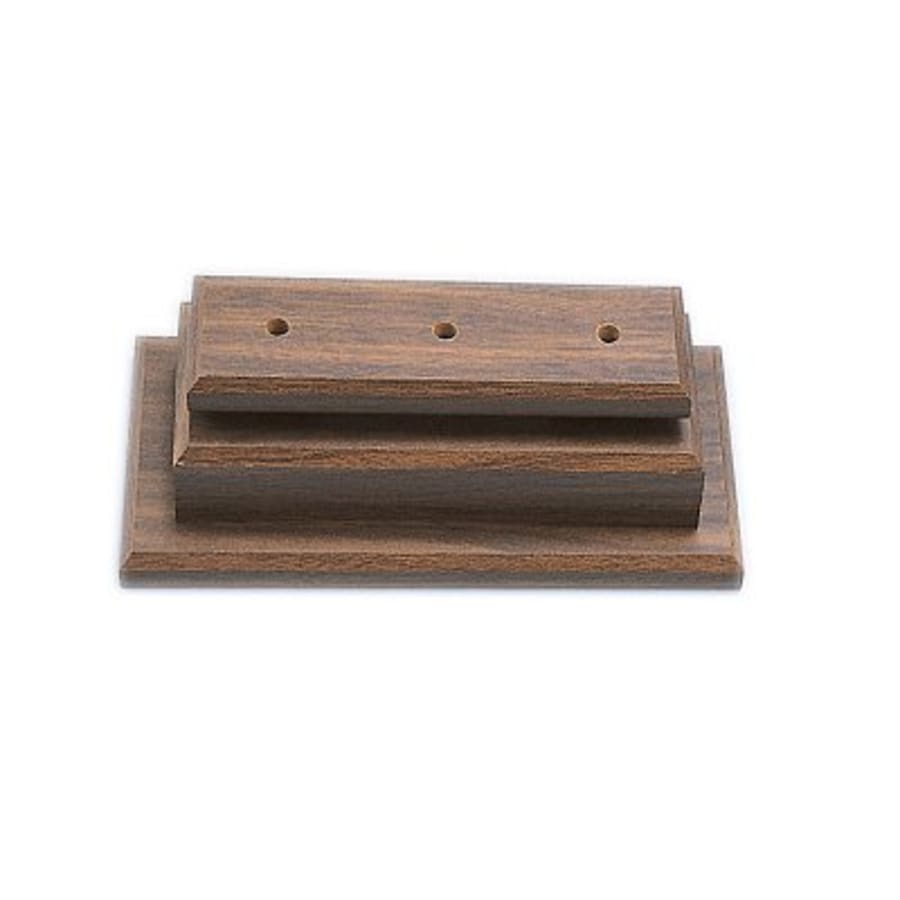 Standup Plaques, Slide-In Frame Plaques and Post Set Bases - 5" x 11 1/2" x 2 1/8" Walnut Finish 2-Post Set