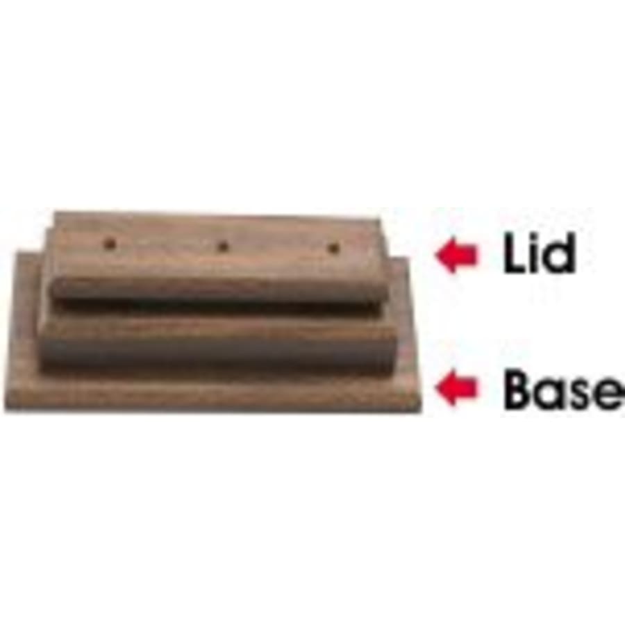 Standup Plaques, Slide-In Frame Plaques and Post Set Bases - 5" x 9 1/2" x 2 1/8" Walnut Finish 2-Post Set
