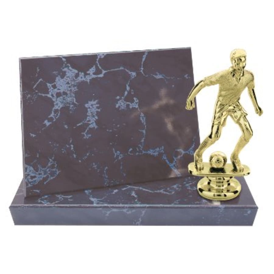 Standup Plaques, Slide-In Frame Plaques and Post Set Bases - 6 3/4" x 4 3/4" Black Marble Finish Standup Plaque