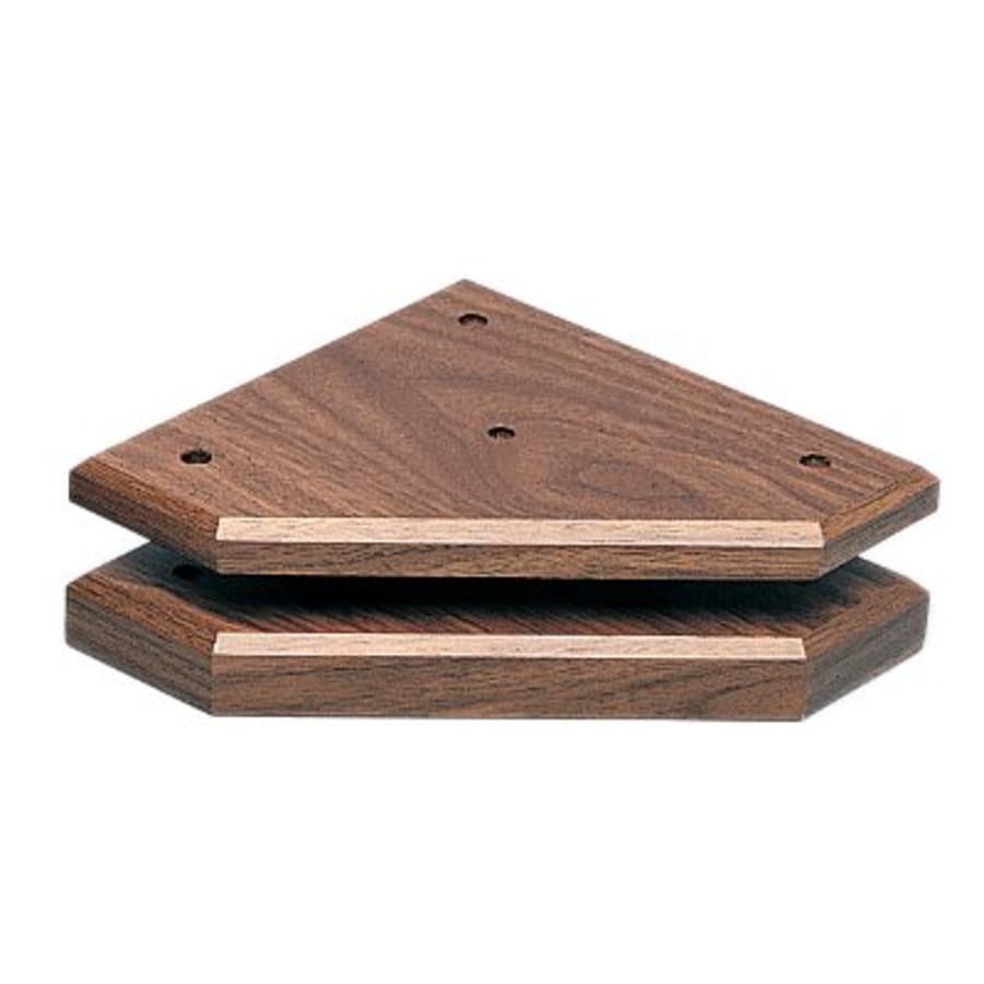 Standup Plaques, Slide-In Frame Plaques and Post Set Bases - 7 1/4" x 7 1/4" x 1" Cherry Finish Economy 3-Post Set