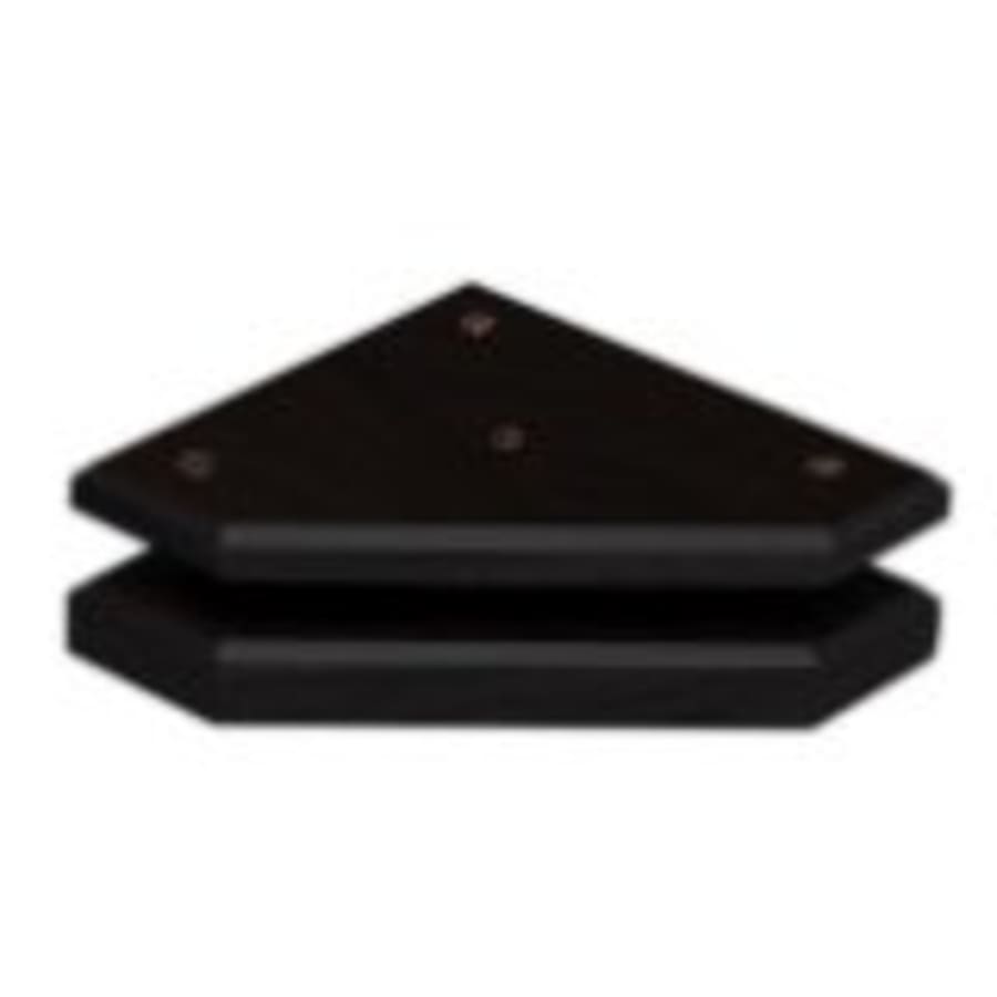 Standup Plaques, Slide-In Frame Plaques and Post Set Bases - 7 1/4" x 7 1/4" x 1" Value Matte Black Finish Economy 3-Post Set