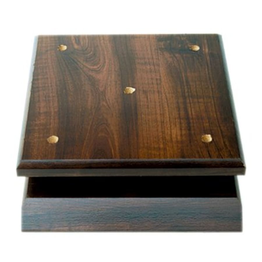 Standup Plaques, Slide-In Frame Plaques and Post Set Bases - 7 1/4" x 8 1/4" x 3/4" Cherry Finish Slant Front 4-Post Set