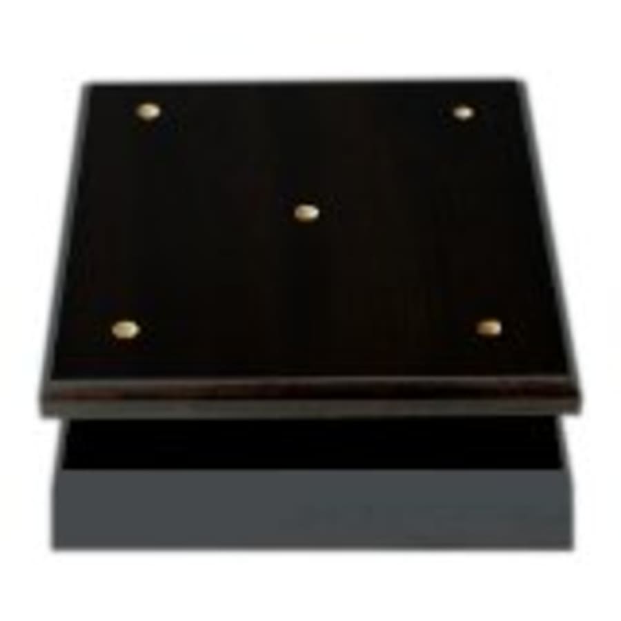 Standup Plaques, Slide-In Frame Plaques and Post Set Bases - 7 1/4" x 8 1/4" x 3/4" Value Matte Black Finish Slant Front 4-Post Set