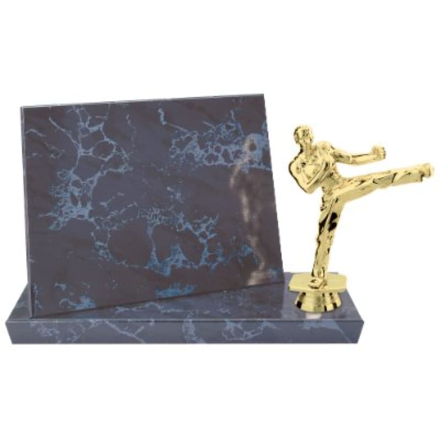 Standup Plaques, Slide-In Frame Plaques and Post Set Bases - 7 3/4" x 5 3/4" Black Marble Finish Standup Plaque