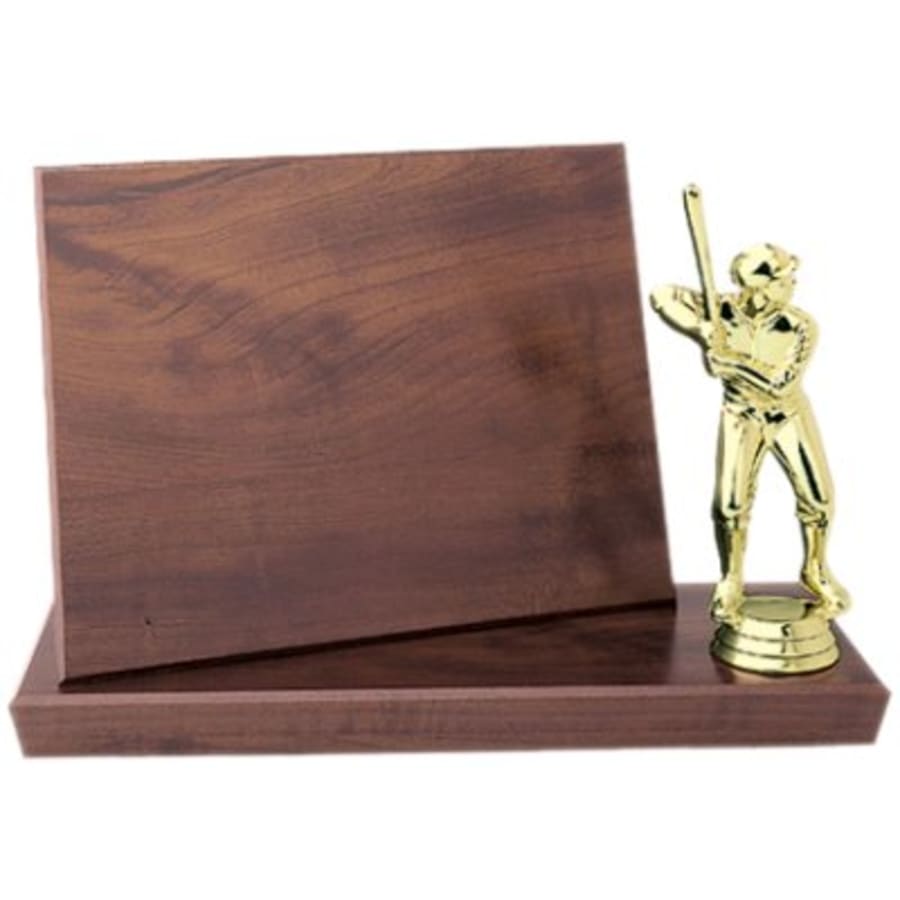 Standup Plaques, Slide-In Frame Plaques and Post Set Bases - 7 3/4" x 5 3/4" Cherry Finish Standup Plaque
