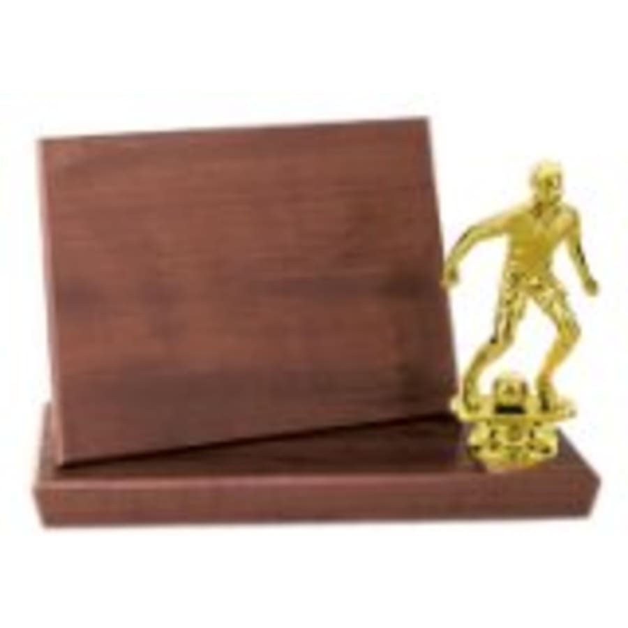 Standup Plaques, Slide-In Frame Plaques and Post Set Bases - 7" x 5" Value Cherry Finish Standup Plaque
