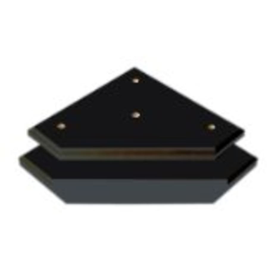Standup Plaques, Slide-In Frame Plaques and Post Set Bases - 8 1/4" x 8 1/4" x 3/4" Value Matte Black Finish Slant Front 3-Post Set