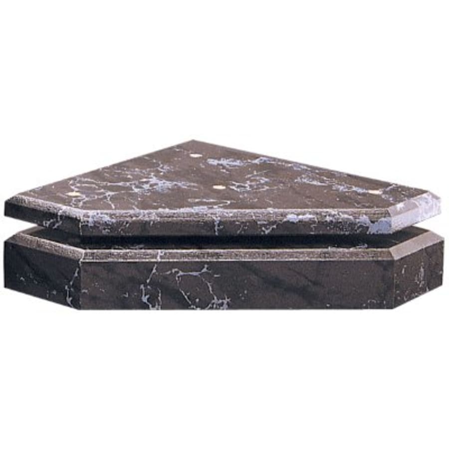 Standup Plaques, Slide-In Frame Plaques and Post Set Bases - 8" x 8" x 1 1/2" Black Marble Finish 3-Post Set