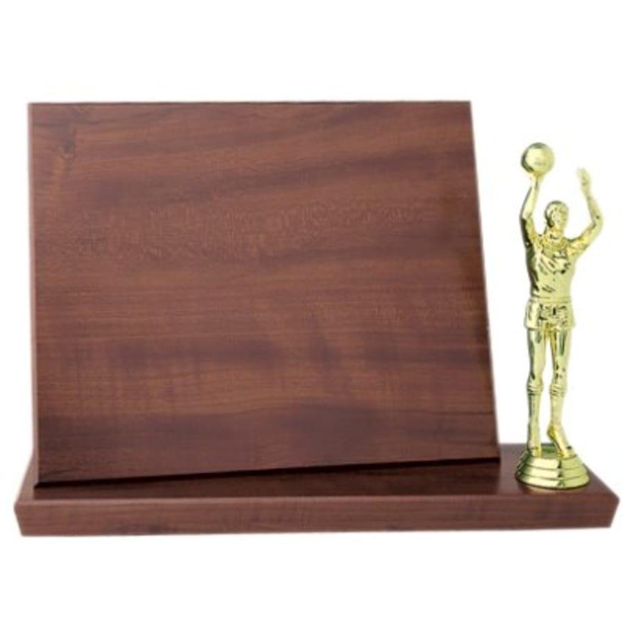 Standup Plaques, Slide-In Frame Plaques and Post Set Bases - 9 3/4" x 7 3/4" Cherry Finish Standup Plaque