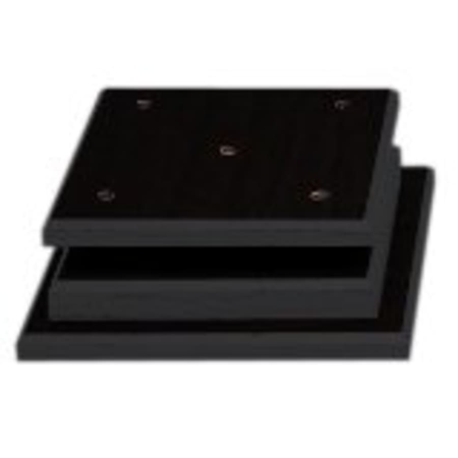 Standup Plaques, Slide-In Frame Plaques and Post Set Bases - 9" x 9" x 1 3/4" Value Matte Black Finish Economy 4-Post Set