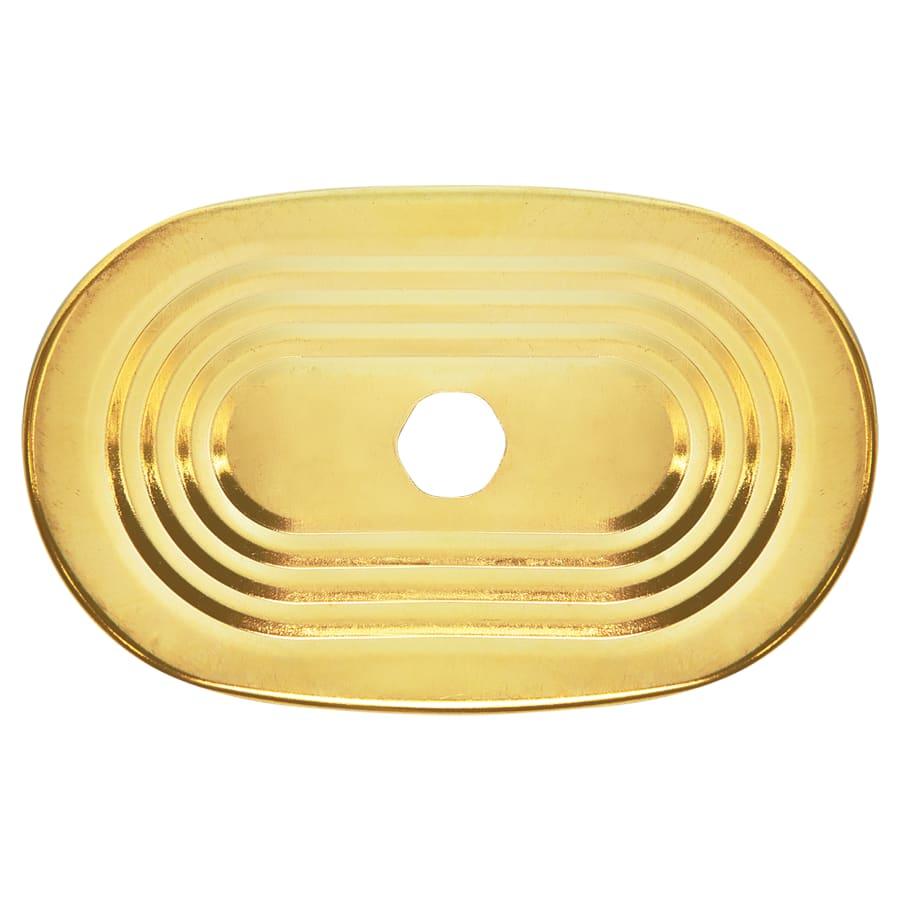 Trophy Hardware and Column Lids: Nuts, Ferrules, Couplers, Rings (Packs) - 1 3/4" x 2 3/4" Oval Gold Metal Check Ring