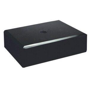 Trophy Marble Bases, Black and White (Packs of 10, 25 or 50) - 2 1/2" x 3 1/2" Black Centerhole Countersunk Trophy Marble
