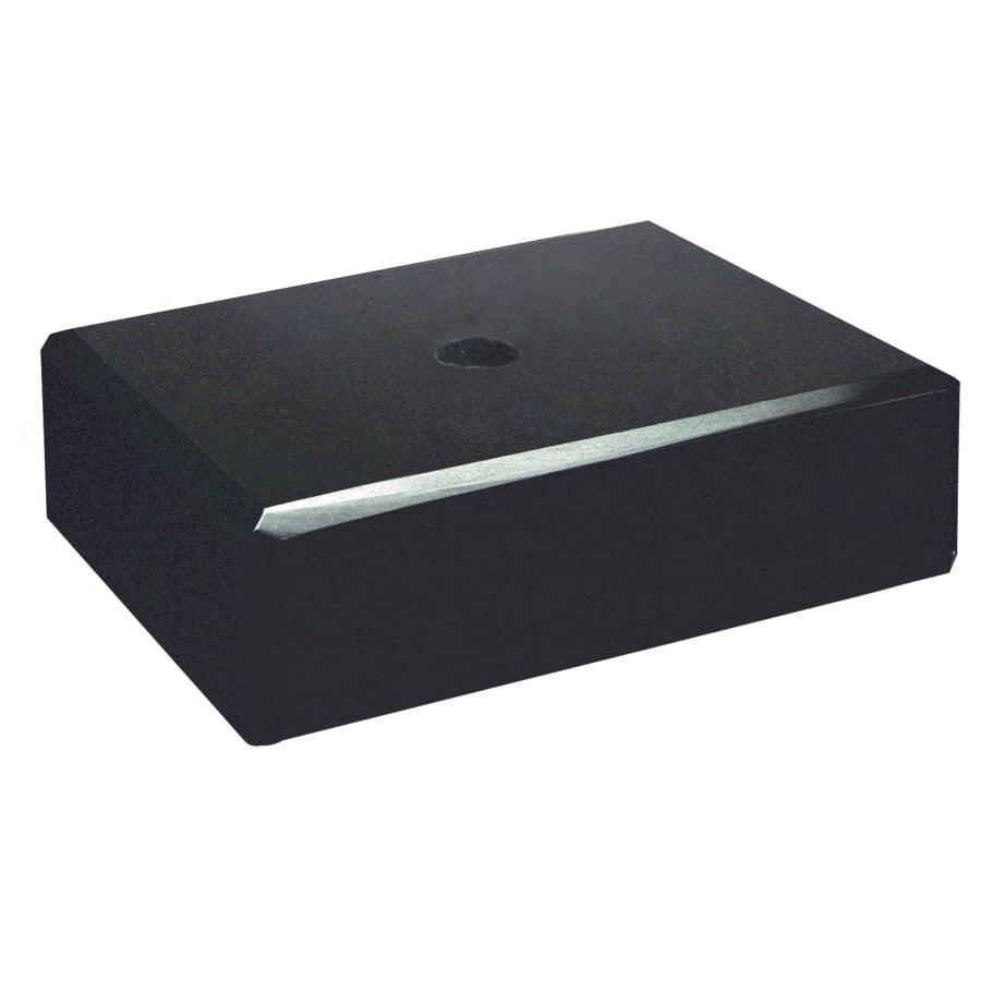 Trophy Marble Bases, Black and White (Packs of 10, 25 or 50) - 2 1/2" x 3 1/2" Black Centerhole Countersunk Trophy Marble