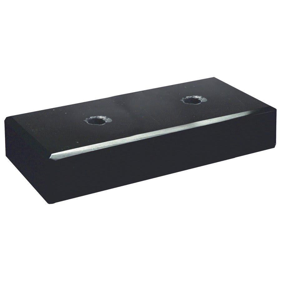 Trophy Marble Bases, Black and White (Packs of 10, 25 or 50) - 2 1/2" x 5" Black 2 Hole Countersunk Trophy Marble