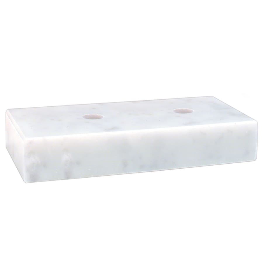 Trophy Marble Bases, Black and White (Packs of 10, 25 or 50) - 2 1/2" x 6" White 2 Hole Countersunk Trophy Marble