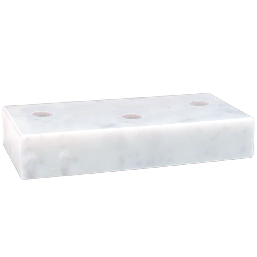 Trophy Marble Bases, Black and White (Packs of 10, 25 or 50) - 2 1/2" x 6" White 3 Hole Countersunk Trophy Marble