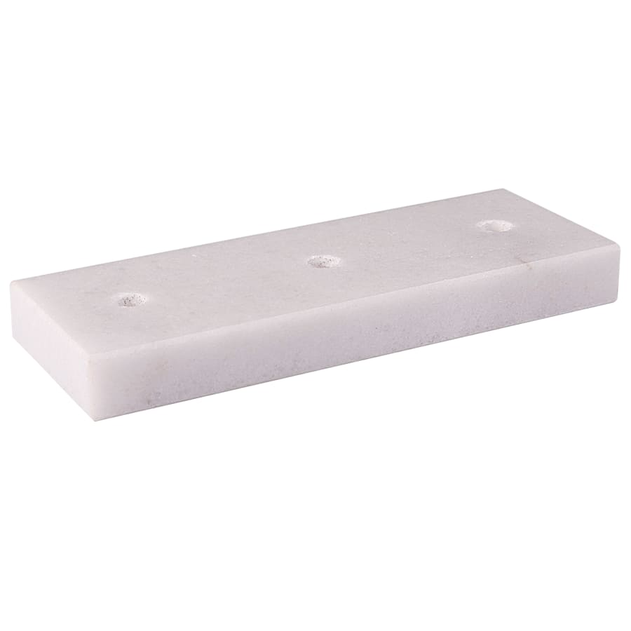 Trophy Marble Bases, Black and White (Packs of 10, 25 or 50) - 2 1/2" x 7 1/2" White 3 Hole Trophy Marble Lid