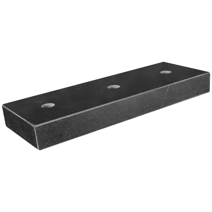 Trophy Marble Bases, Black and White (Packs of 10, 25 or 50) - 2 1/2" x 7" 3-Hole Black Trophy Marble Lid