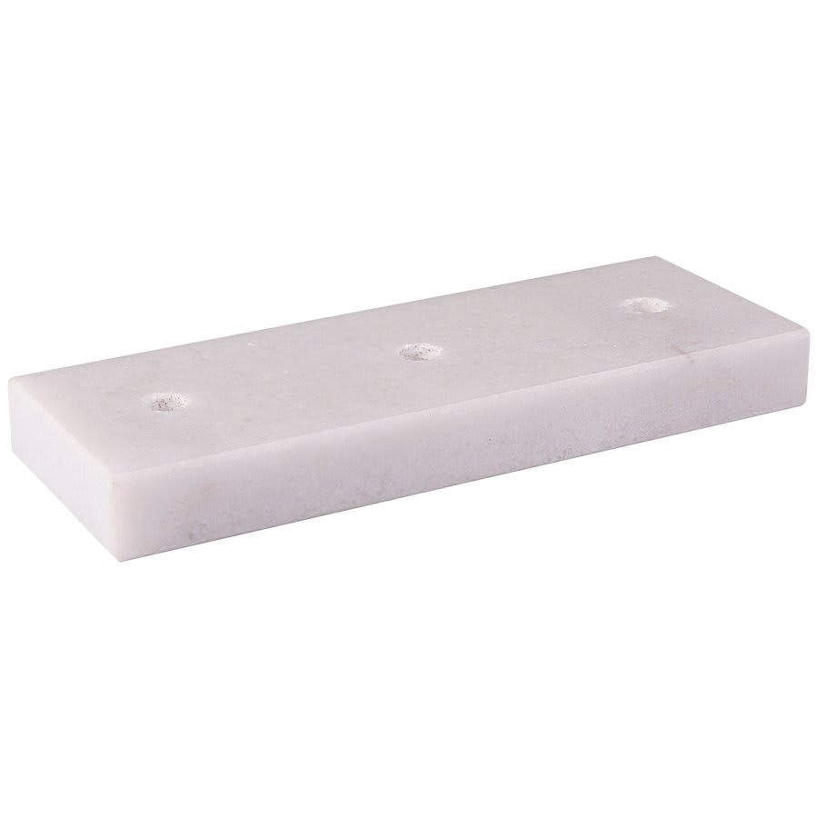 Trophy Marble Bases, Black and White (Packs of 10, 25 or 50) - 2 1/2" x 7" White 3-Hole Trophy Marble Lid