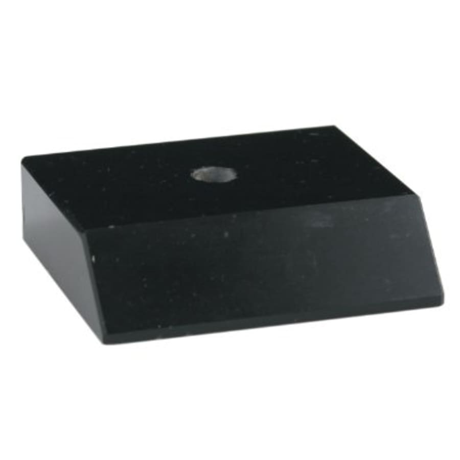 Trophy Marble Bases, Black and White (Packs of 10, 25 or 50) - 2 5/8" x 3" Centerhole Countersunk Black Slant Front Trophy Marble