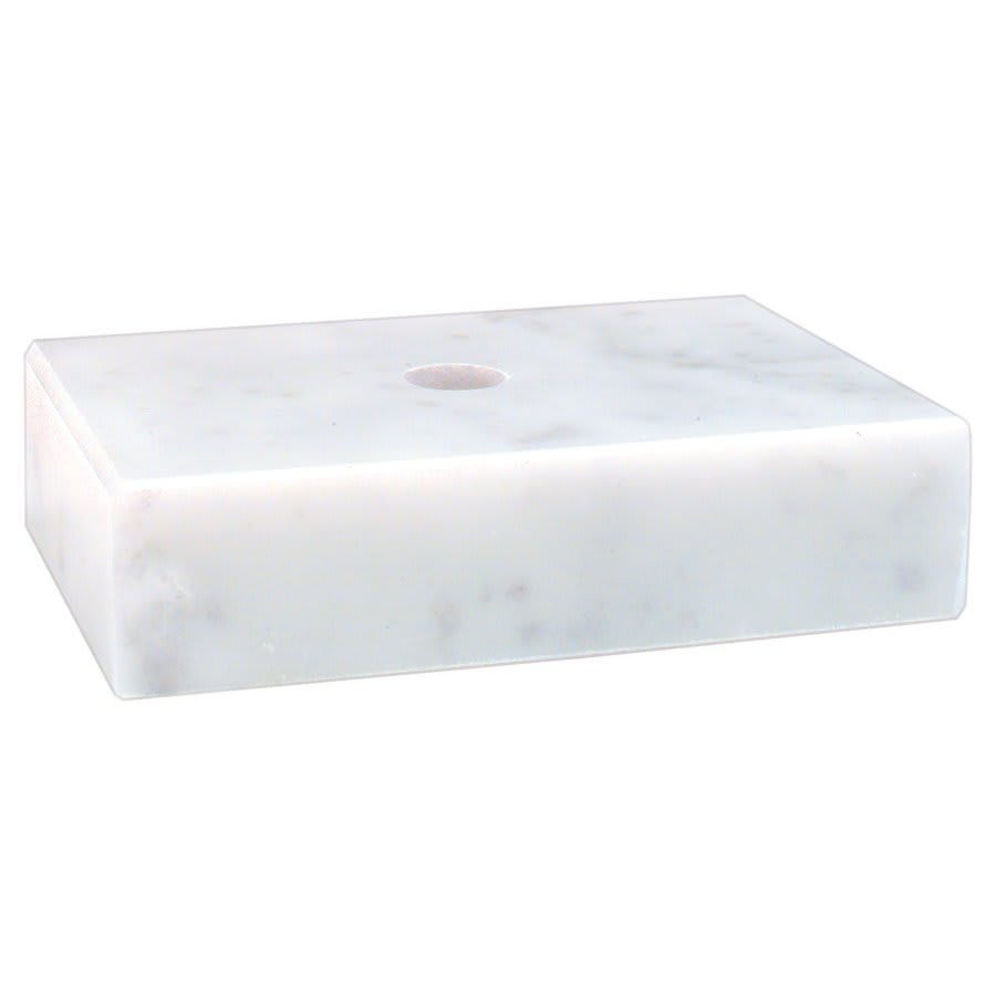 Trophy Marble Bases, Black and White (Packs of 10, 25 or 50) - 2" x 3 1/2" White Centerhole Countersunk Trophy Marble