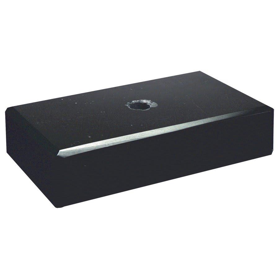 Trophy Marble Bases, Black and White (Packs of 10, 25 or 50) - 2" x 4" Black Centerhole Countersunk Trophy Marble
