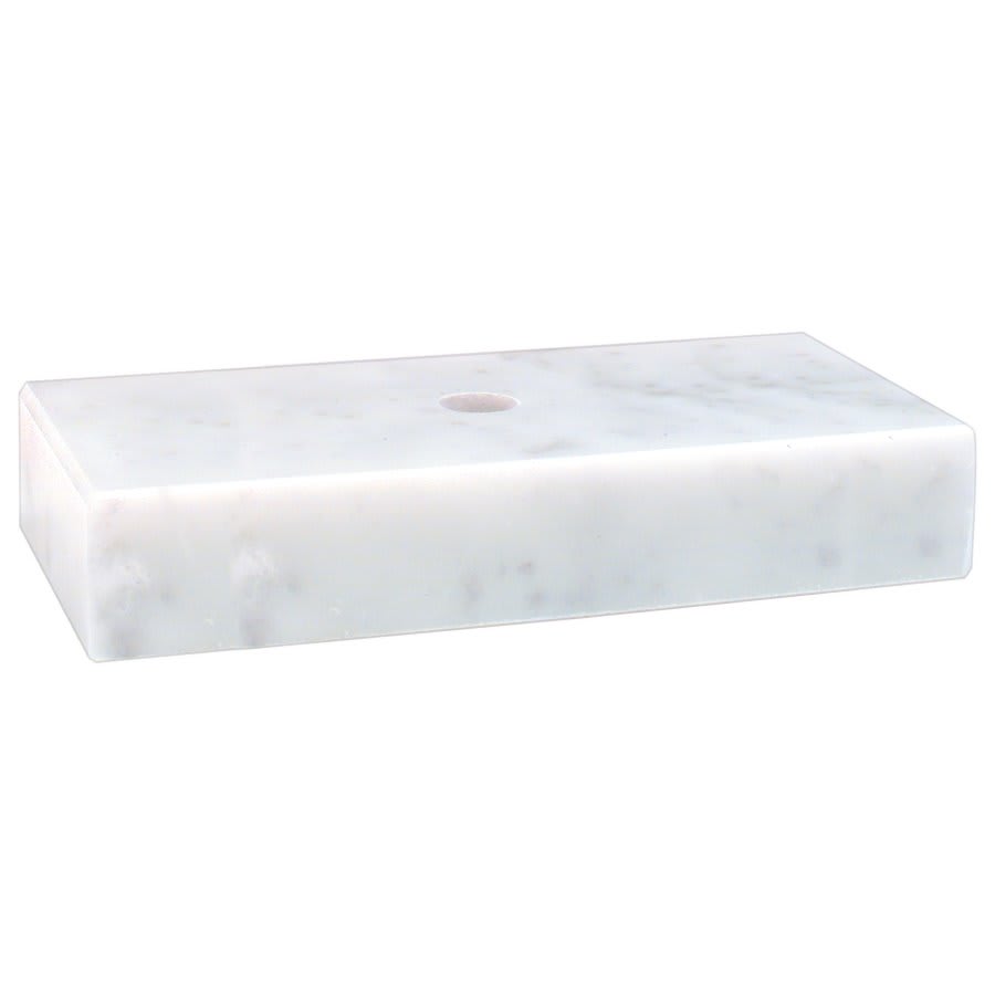 Trophy Marble Bases, Black and White (Packs of 10, 25 or 50) - 2" x 4" White Centerhole Countersunk Trophy Marble