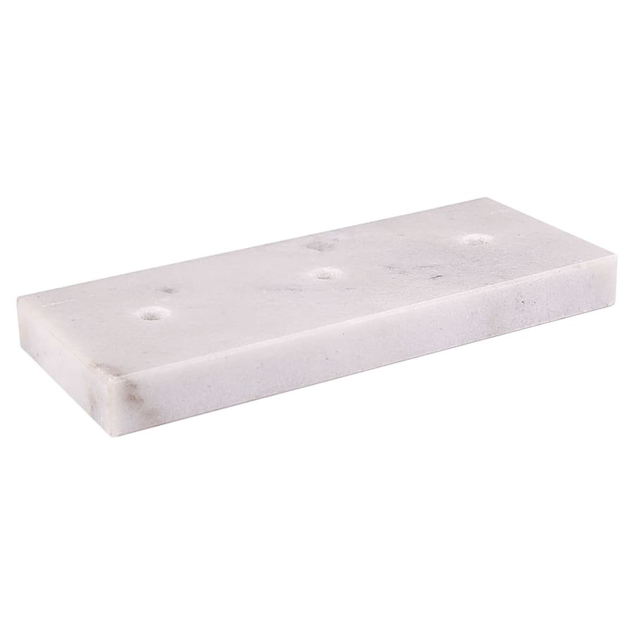 Trophy Marble Bases, Black and White (Packs of 10, 25 or 50) - 3 1/2" x 8 1/2" White 3 Hole Countersunk Trophy Marble Base