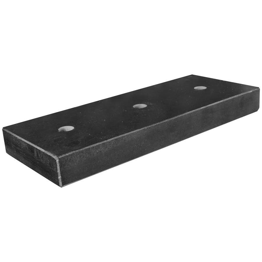 Trophy Marble Bases, Black and White (Packs of 10, 25 or 50) - 3" x 7 1/2" Black 3-Hole Countersunk Trophy Marble Base