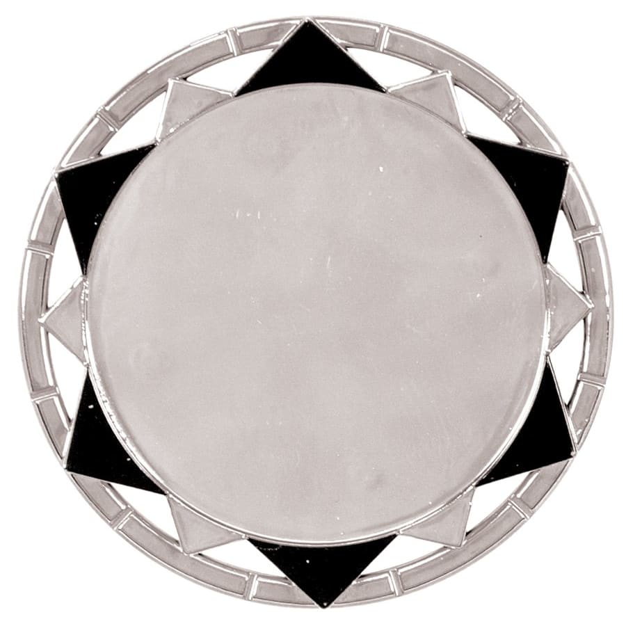 Trophy Plaque Mount Holders for 2" Inserts (Packs) - 2 5/8" Silver/Black Plaque Mount with 2" Insert Holder