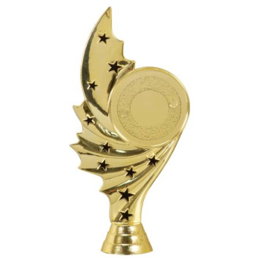 Trophy Plaque Mount Holders for 2" Inserts (Packs) - 6 1/2" Black/Gold 2" Insert Holder Figure (PH98)