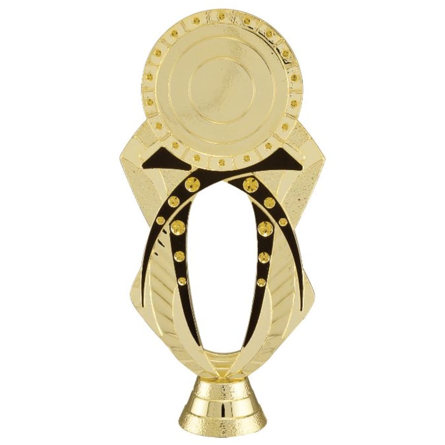 Trophy Plaque Mount Holders for 2" Inserts (Packs) - 6 1/2" Black/Gold 2" Insert Holder Figure