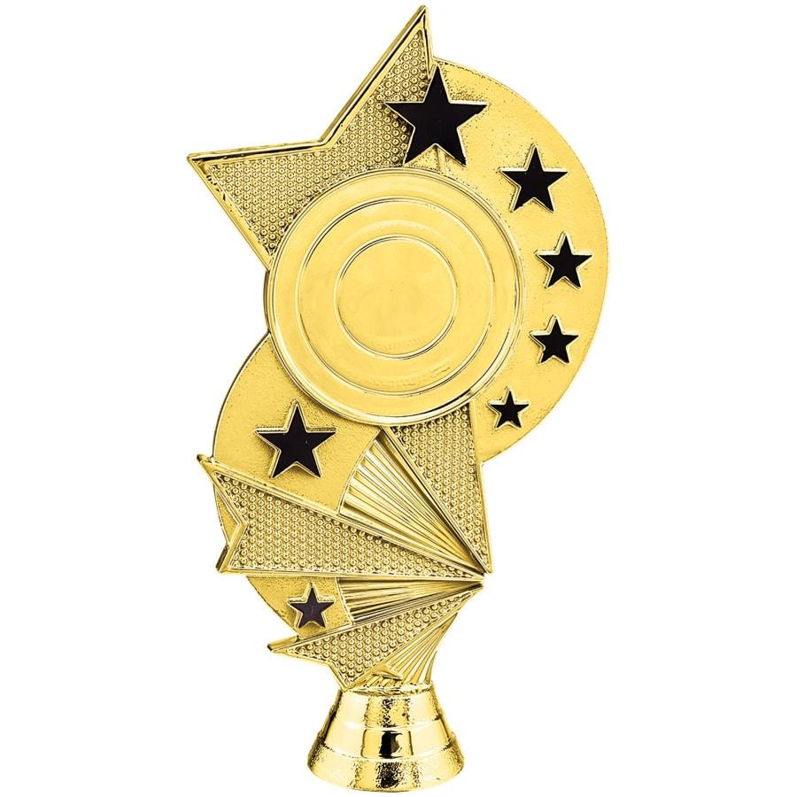 Trophy Plaque Mount Holders for 2" Inserts (Packs) - 6 1/2" Black/Gold 7 Star 2" Insert Holder