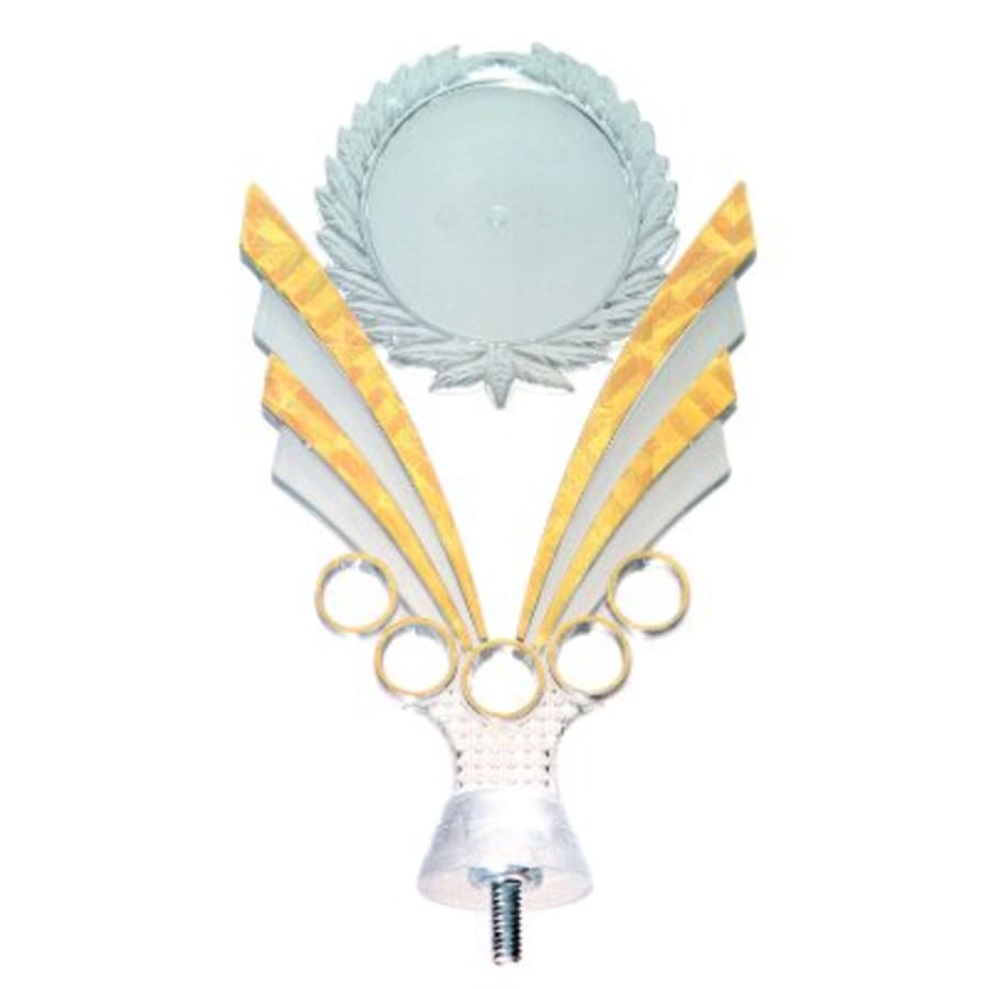 Trophy Plaque Mount Holders for 2" Inserts (Packs) - 6 1/2" Clear/Gold 2" Insert Holder Figure