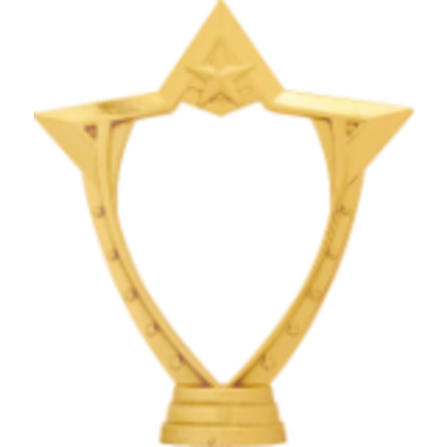 Trophy Plaque Mount Holders for 2" Inserts (Packs) - 6 1/4" Gold Medal Holder Figure