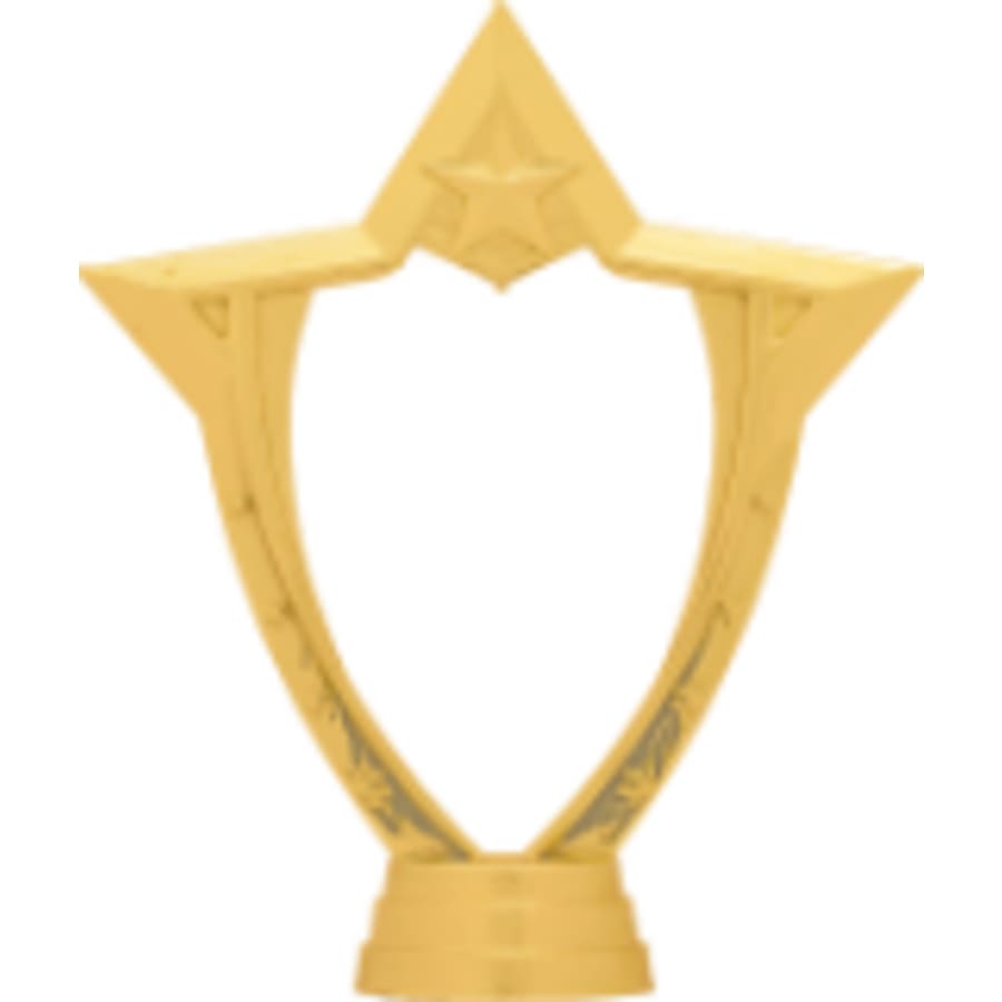 Trophy Plaque Mount Holders for 2" Inserts (Packs) - 6" Gold Medal Holder Figure