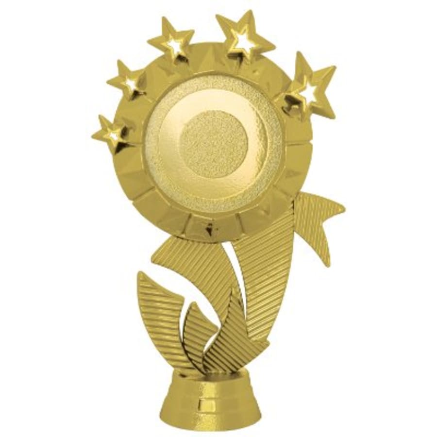 Trophy Plaque Mount Holders for 2" Inserts (Packs) - 6" Star Ribbon 2" Insert Holder Figure (PH48)