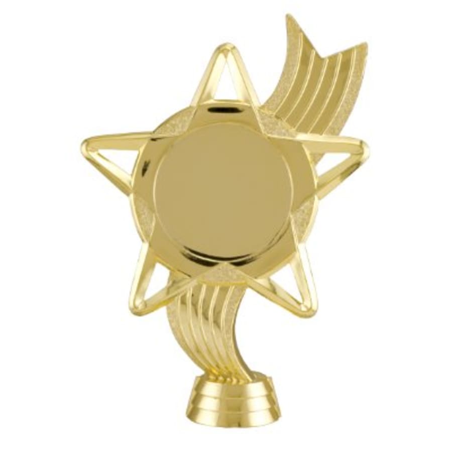 Trophy Plaque Mount Holders for 2" Inserts (Packs) - 6" Star Ribbon 2" Insert Holder Figure