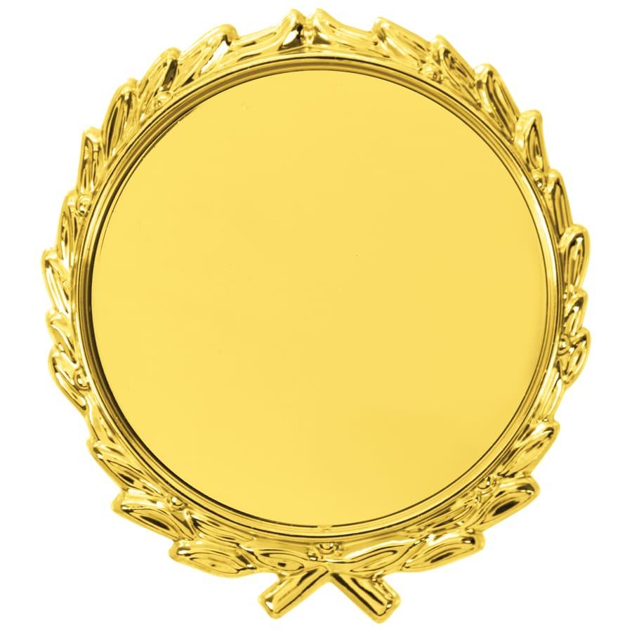 Trophy Risers and 2" Insert Holders (Packs) - 2 3/4" Gold Plaque Mount with 2" Insert Holder