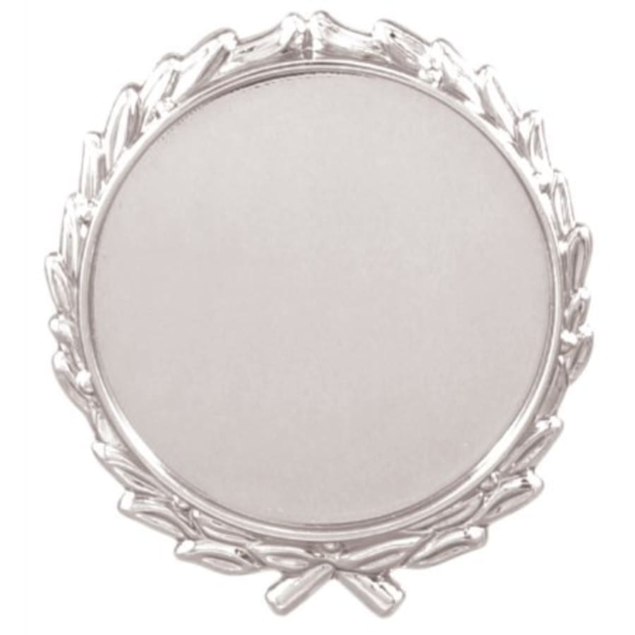Trophy Risers and 2" Insert Holders (Packs) - 2 3/4" Silver Plaque Mount with 2" Insert Holder