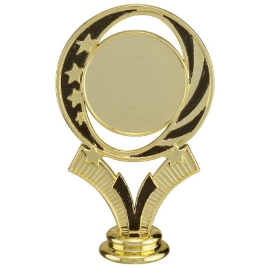 Trophy Risers and 2" Insert Holders (Packs) - 5" Black/Gold 2" Insert Holder MidNite Star Figure